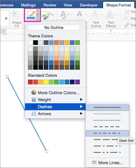 microsoft office for mac adding lines